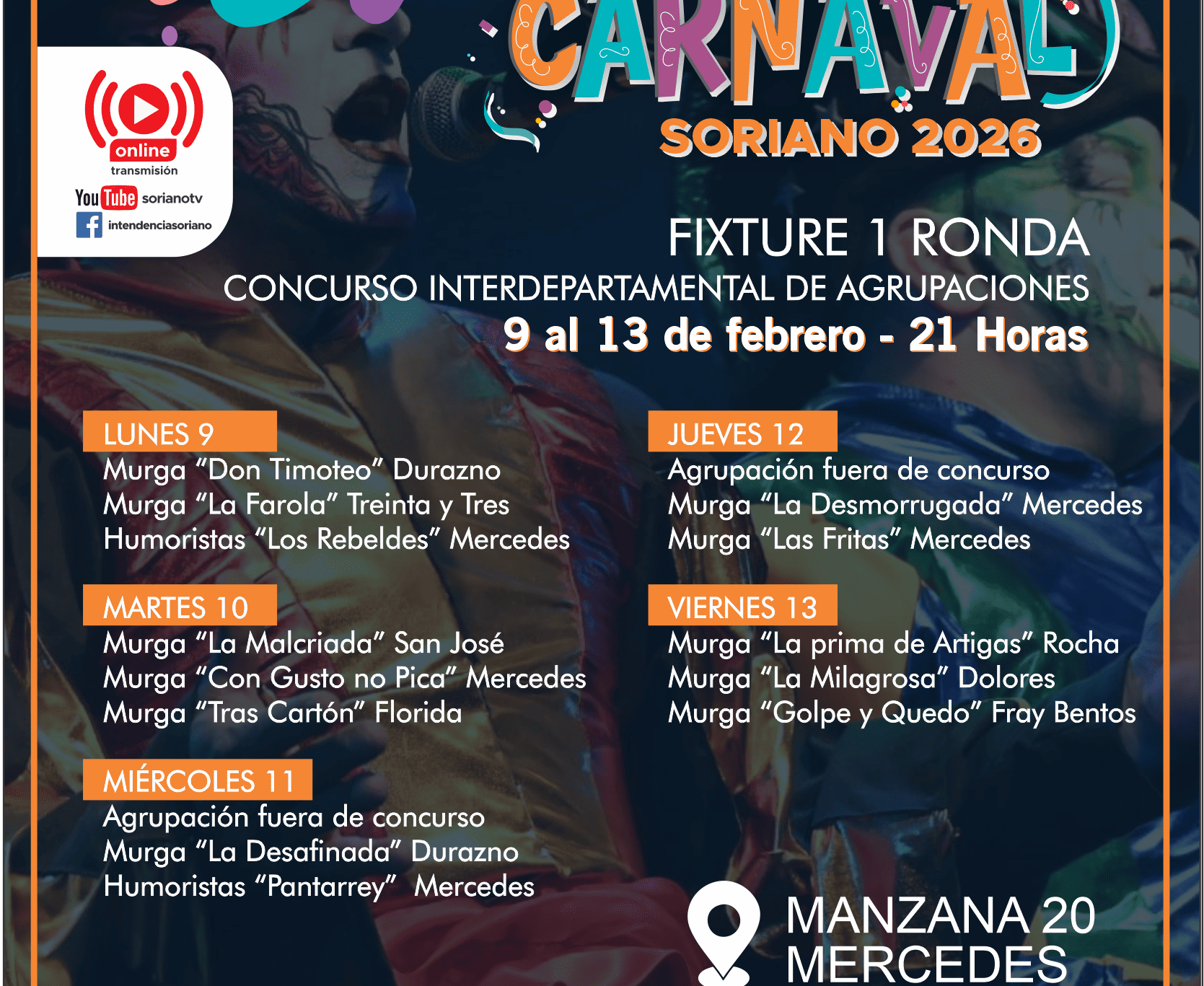 Carnaval de Soriano 2026.