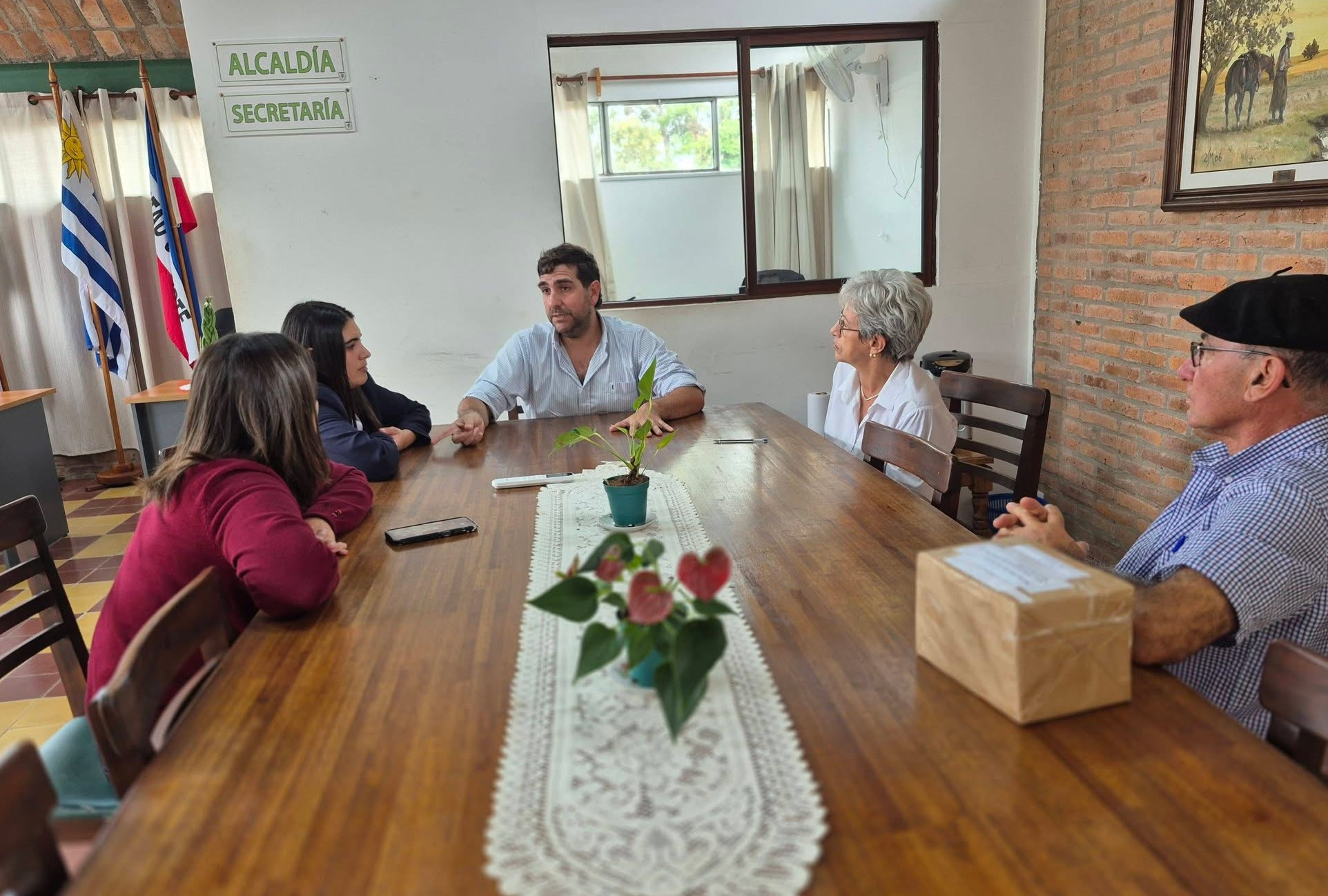 Reunión de trabajo en la localidad de Palmitas