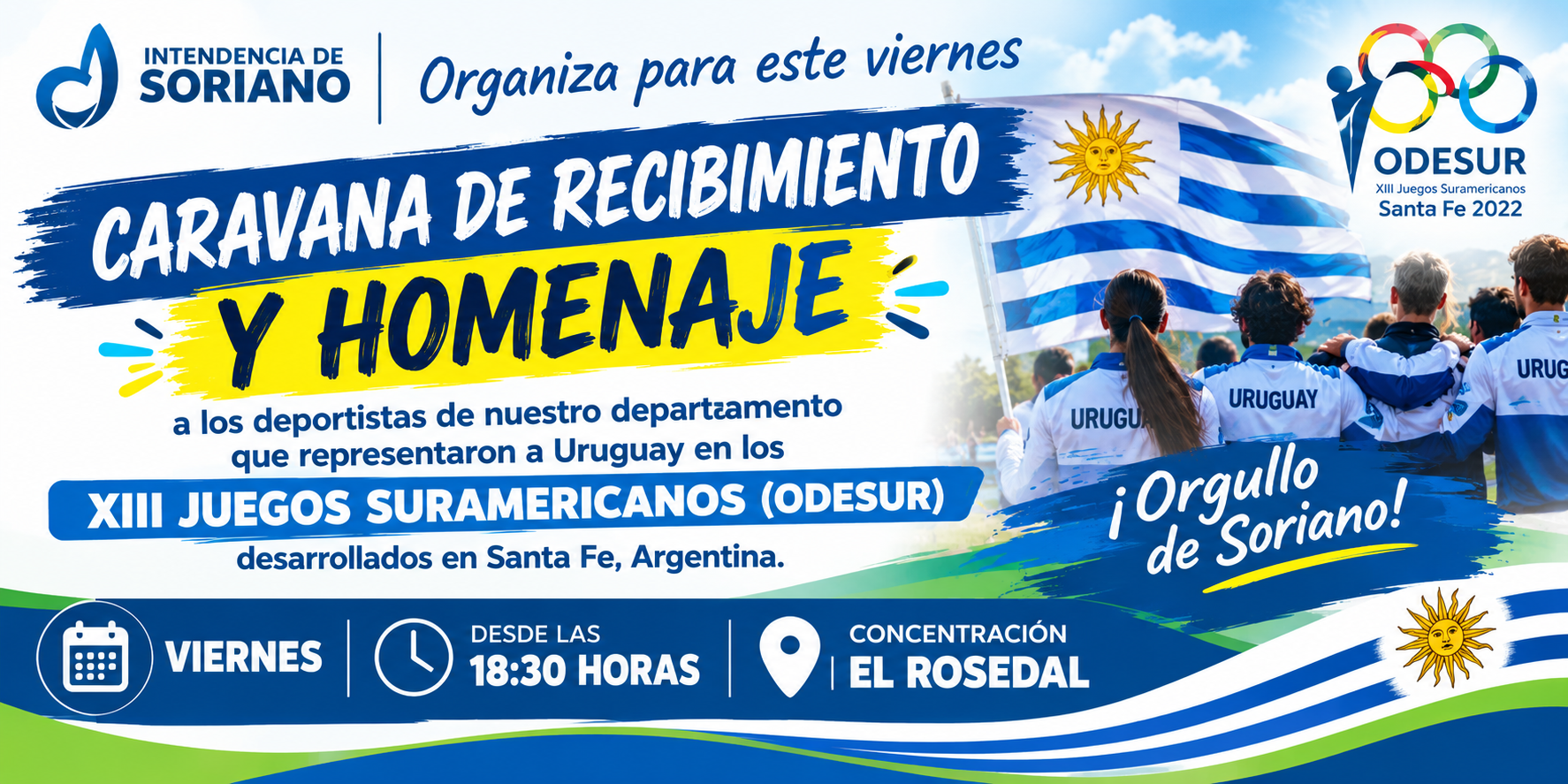 Caravana de recibimiento y homenaje a  deportistas